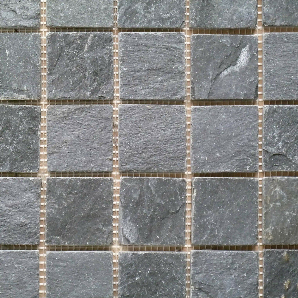 IMPERIAL BLACK RIVEN SLATE MOSAIC