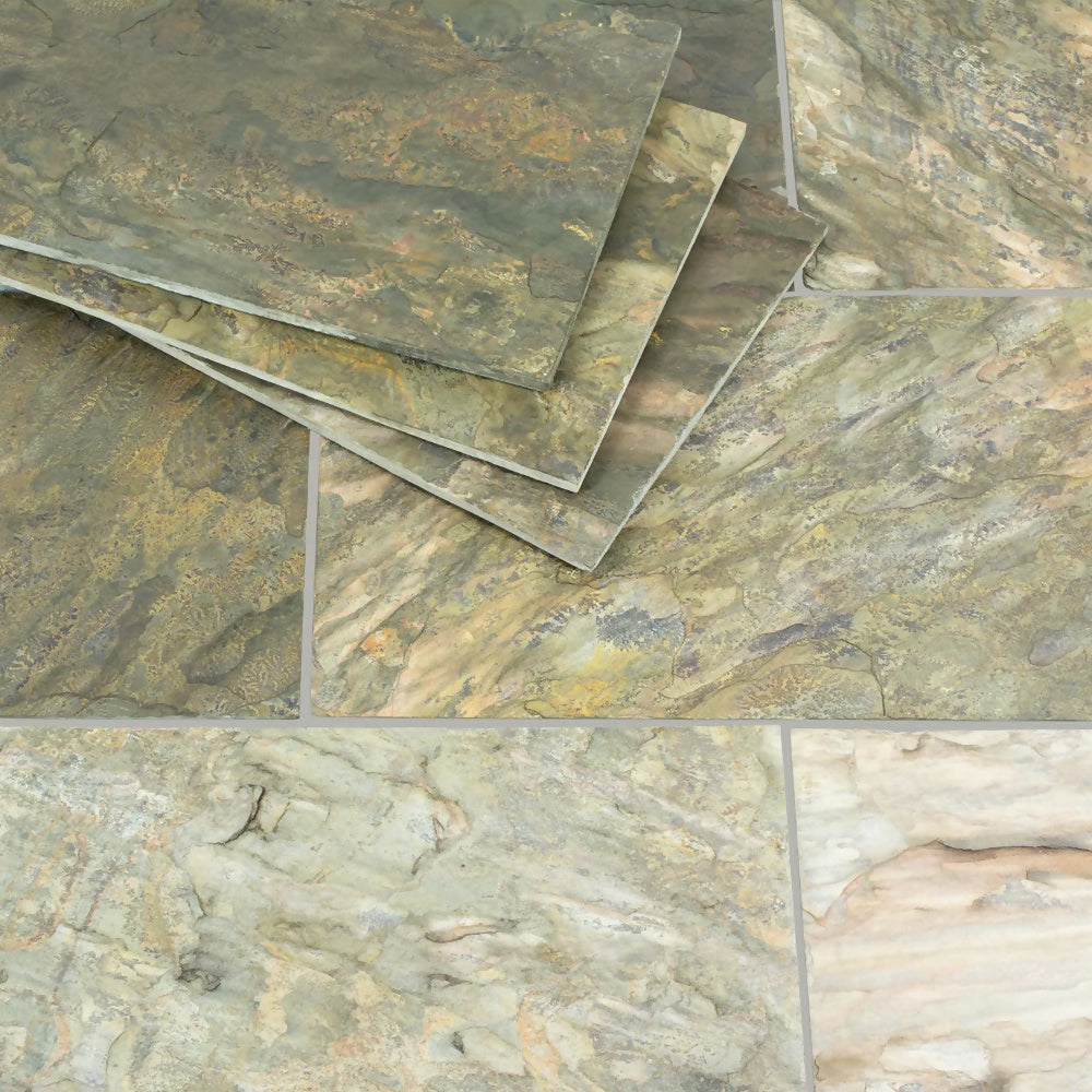 MULTICOLOUR RIVEN SLATE CLADDING