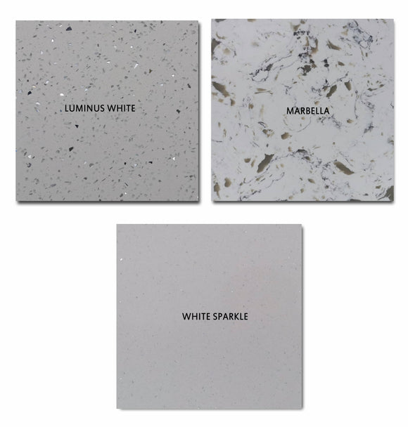 Marbella Quartz Available in UK | White Worktop