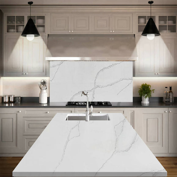 Calacatta Vita Quartz UK | Marble-Effect Worktop