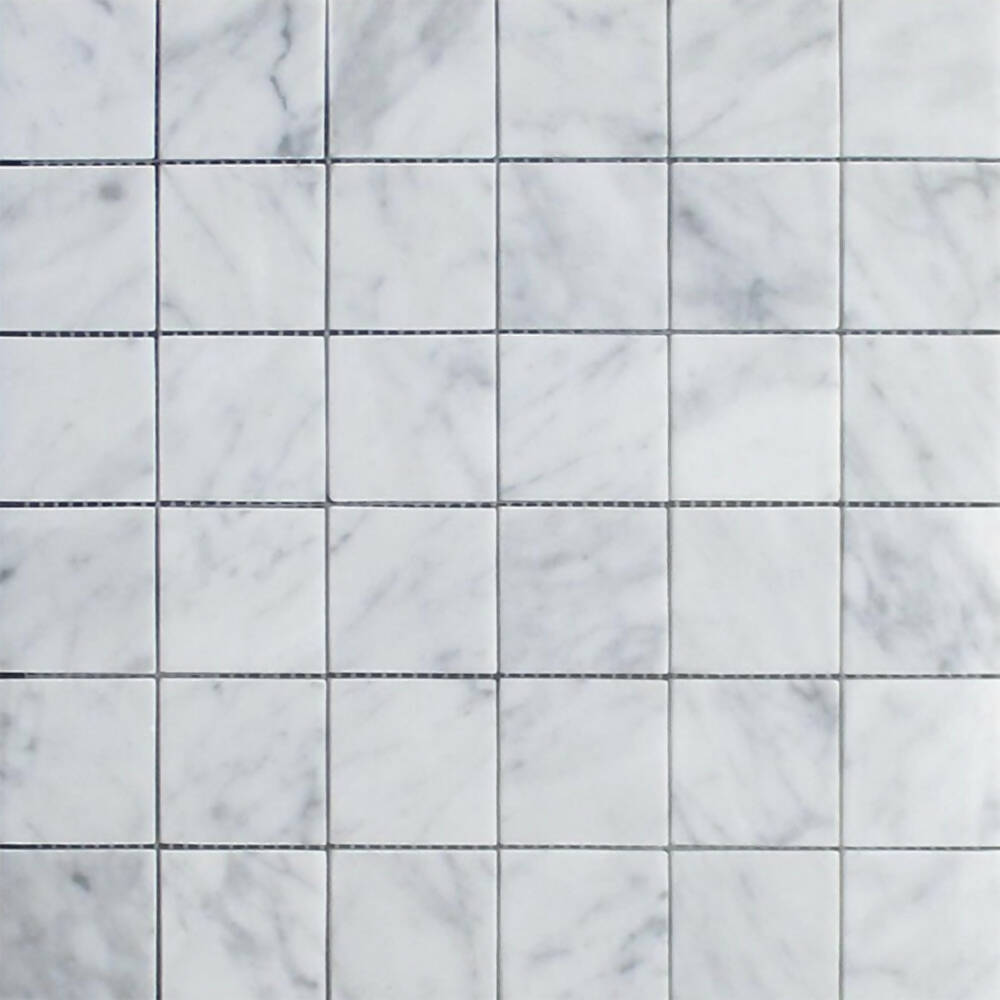 CARRARA WHITE MARBLE MOSAIC TILES