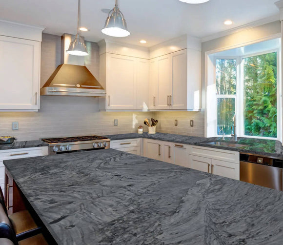 Adamantium Quartzite Available in UK | Grey, Veined Worktop